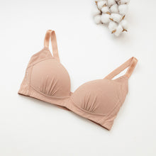 Load image into Gallery viewer, 里仁無痕無鋼圈內衣(涼感環保) 奶茶色 Leezen Organic Cotton Wireless Bra-Milk Tea