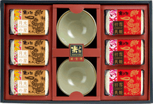 Load image into Gallery viewer, 米多禮藏金穗風華米禮 (經典款) 搭配頂級陶瓷工藝碗一對 Shin-Hua Taiwanese Rice with handcrafted Rice Bowl Gift Set