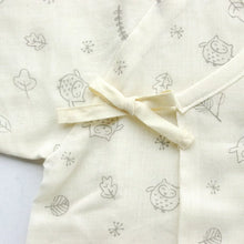 Load image into Gallery viewer, 里仁有機棉新生兒紗布短肚衣-貓頭鷹 Leezen Organic Cotton Gauze Newborn Top-Owl