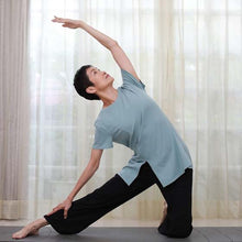 Load image into Gallery viewer, 里仁女有機棉垂墜開衩長上衣-綠 Leezen Women's Organic Cotton Top-Green