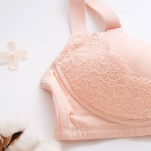 Load image into Gallery viewer, 里仁無痕涼感無鋼圈蕾絲內衣 (粉色)Leezen Organic Wireless Lace Bra-Pink