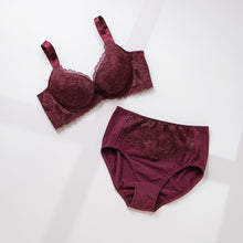 Load image into Gallery viewer, 里仁花漾蕾絲女中腰內褲(輕柔)華麗紫 Leezen Organic Panties Mid to Mid-Rise (Soft)-Purple