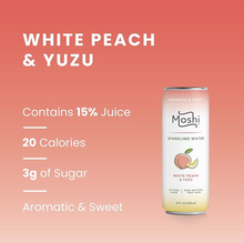 Load image into Gallery viewer, Moshi Sparkling Water White Peach & Yuzu