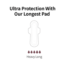 Load image into Gallery viewer, Lhamo Organic Herbal Infused Pads - Heavy Long (12 Count)