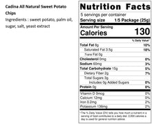 Load image into Gallery viewer, 卡迪那全天然地瓜片 125g Cadina All Natural Sweet Potato Chips