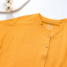 Load image into Gallery viewer, 里仁女有機棉點點文藝V領衫-暖陽 Leezen Women's Organic Cotton V neck Top-Orange