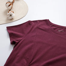 Load image into Gallery viewer, 里仁女有機棉垂墜開衩長上衣-紫 Leezen Women's Organic Cotton Top- Purple