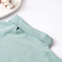 Load image into Gallery viewer, 里仁女有機棉點點開領連袖衫-暖綠 Leezen Women's Organic Cotton open neck Top-Warm Green