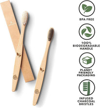 Load image into Gallery viewer, Bamboo Toothbrush 2 piece pack
