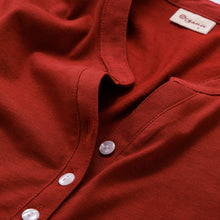 Load image into Gallery viewer, 里仁女亨利領短上衣(橘紅) Leezen Organic Cotton Shirt- Orange Red