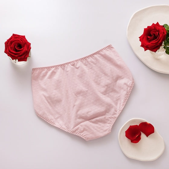 里仁女有機棉天絲中腰內褲(蜜粉) Leezen Organic Silky Panties-Rise (Pink)