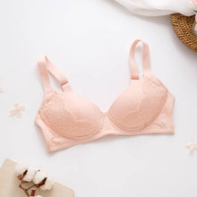 Load image into Gallery viewer, 里仁無痕涼感無鋼圈蕾絲內衣 (粉色)Leezen Organic Wireless Lace Bra-Pink