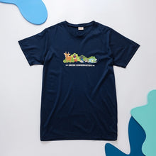 Load image into Gallery viewer, 里仁涼感T (綠保家族/深藍) Leezen Organic Cotton Cooling T-shirt-Green Conservation Dark Blue