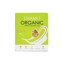 Load image into Gallery viewer, Lhamo Organic Herbal Infused Pads - Day Use (10 Count)