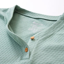 Load image into Gallery viewer, 里仁女有機棉點點開領連袖衫-暖綠 Leezen Women's Organic Cotton open neck Top-Warm Green