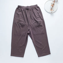 Load image into Gallery viewer, 里仁女有機棉羅馬燈籠褲-深灰 Leezen Organic Cotton Capri Pants-Dark Gray