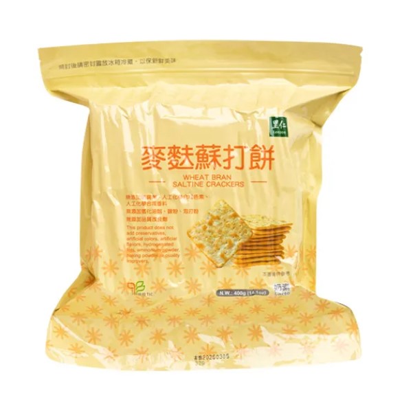 里仁麥麩蘇打餅 Leezen Wheat Bran Saltine Cracker