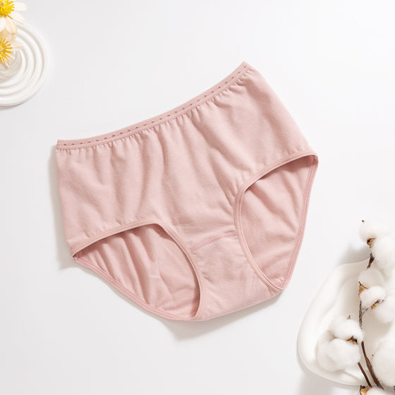 里仁女高腰內褲 柔粉 Leezen Organic Panties High-Rise-Pink