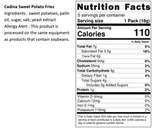 Load image into Gallery viewer, 卡廸那台灣地瓜條原味 Cadina Sweet Potato Fries
