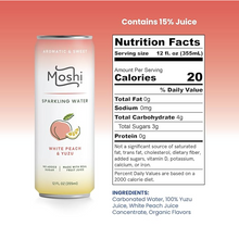 Load image into Gallery viewer, Moshi Sparkling Water White Peach &amp; Yuzu
