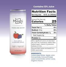 Load image into Gallery viewer, Moshi Sparkling Water Fuji Apple &amp; Concord Grape
