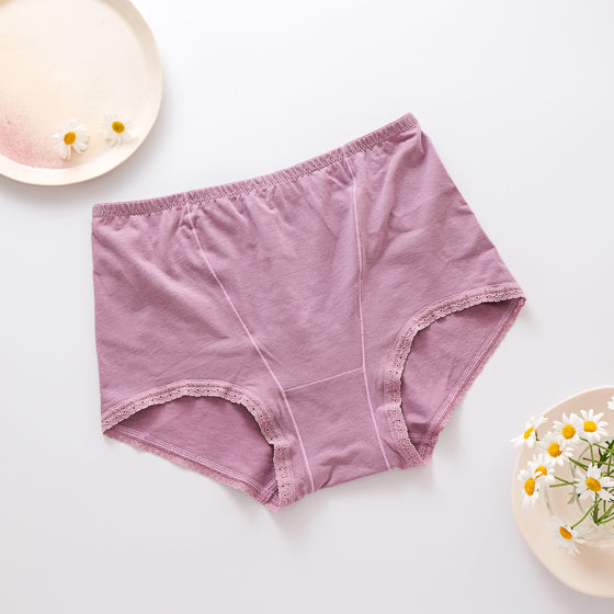 里仁女涼感無痕平口褲(藕紫) Leezen Organic Cotton Cooling Panty Invisible Boyshorts (Light Purple)