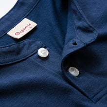Load image into Gallery viewer, 里仁男亨利領短上衣(深藍) Leezen Men&#39;s Organic Cotton Male Shirt- Navy
