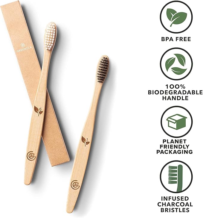 Bamboo Toothbrush 2 piece pack