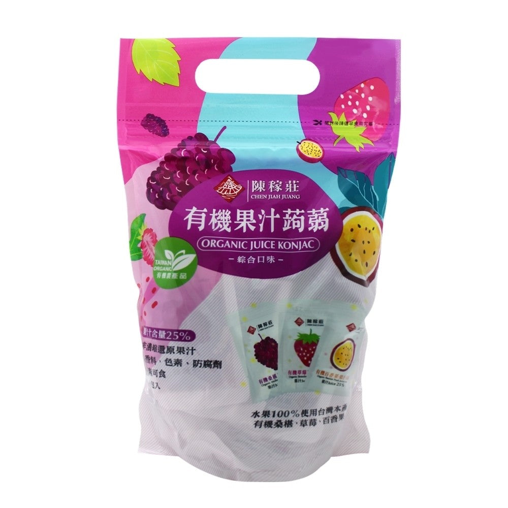 陳稼莊有機果汁蒟蒻(綜合口味) Chen Jiah Juang Organic Juice Konjac Mixed Flavors
