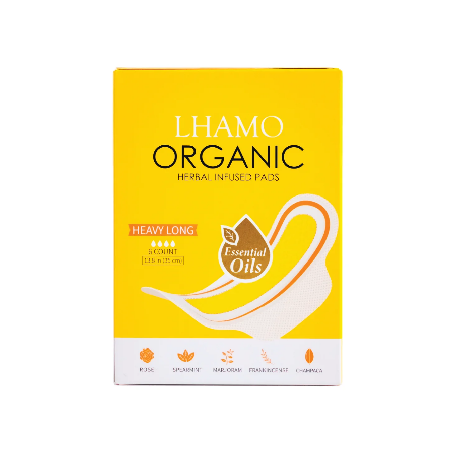 Lhamo Organic Herbal Infused Pads - Heavy Long