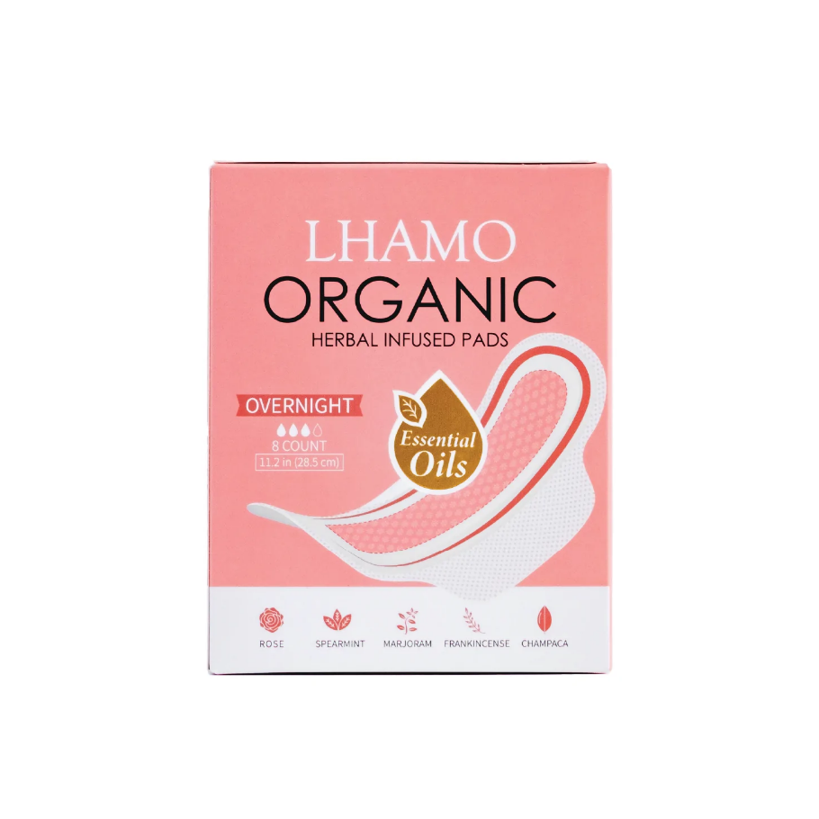Lhamo Organic Herbal Infused Pads - Overnight