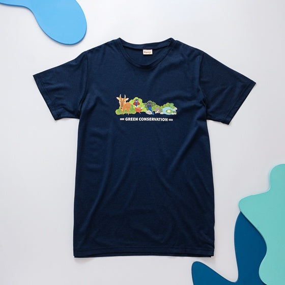 里仁涼感T (綠保家族/深藍) Leezen Organic Cotton Cooling T-shirt-Green Conservation Dark Blue