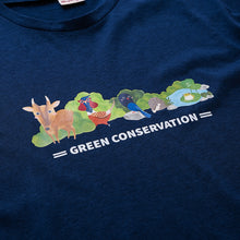 Load image into Gallery viewer, 里仁涼感T (綠保家族/深藍) Leezen Organic Cotton Cooling T-shirt-Green Conservation Dark Blue
