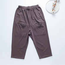 Load image into Gallery viewer, 里仁女有機棉羅馬燈籠褲-深灰 Leezen Organic Cotton Capri Pants-Dark Gray
